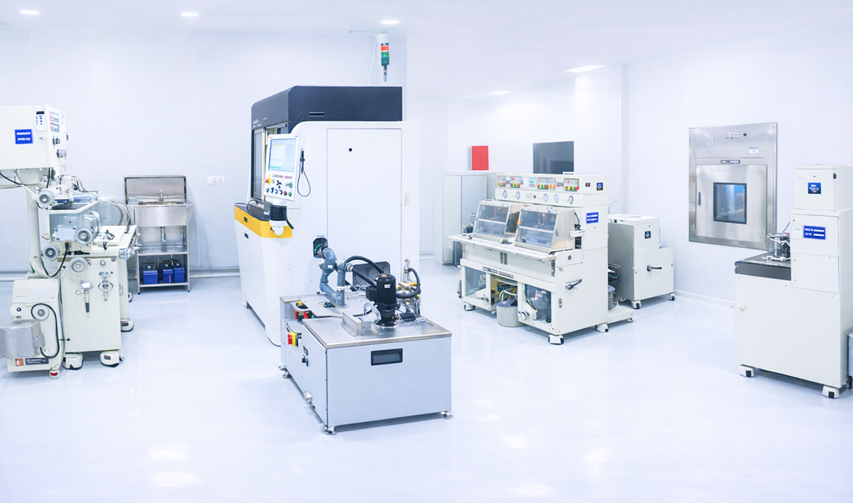 CNC grinding and polishing machine Stellar Optics optical manufacturing facility India